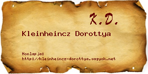 Kleinheincz Dorottya névjegykártya