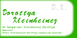 dorottya kleinheincz business card